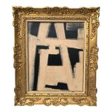 Monochrome abstract painting