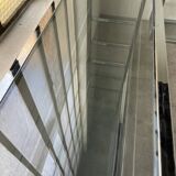 Pair of chrome and glass shelves from the 70s