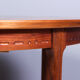Round walnut dining table by Troeds, Sweden, 1960