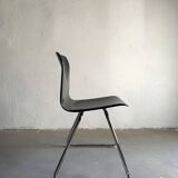 7 Pagholtz tubular steel stackable dining chairs | West Germany | 1960s