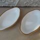 2 Limoges porcelain raviers golden border