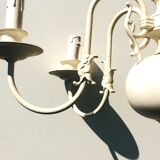 Small patinated dutch chandelier shabby chic 54 x 59 cm