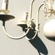 Small patinated dutch chandelier shabby chic 54 x 59 cm