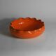 Glass bowl "Tango" in Art Deco style, bohemian orange colour, created by Michael Powolny for Loetz, 1914.