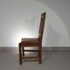 6 x Brutalist solid oak chairs mid century