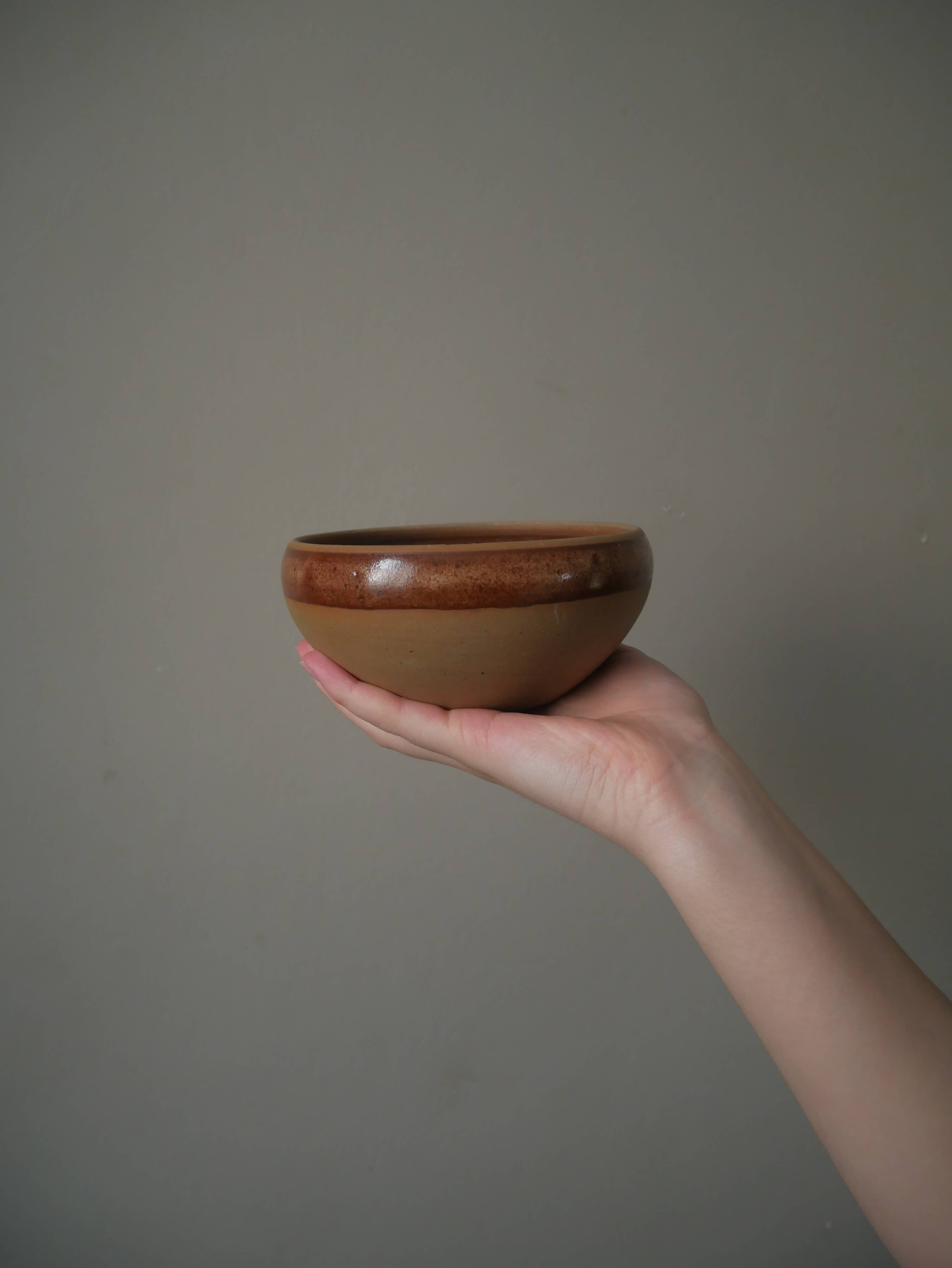 Ceramic stoneware bowl handmade pottery Scandinavian country decoration RJ handmade object