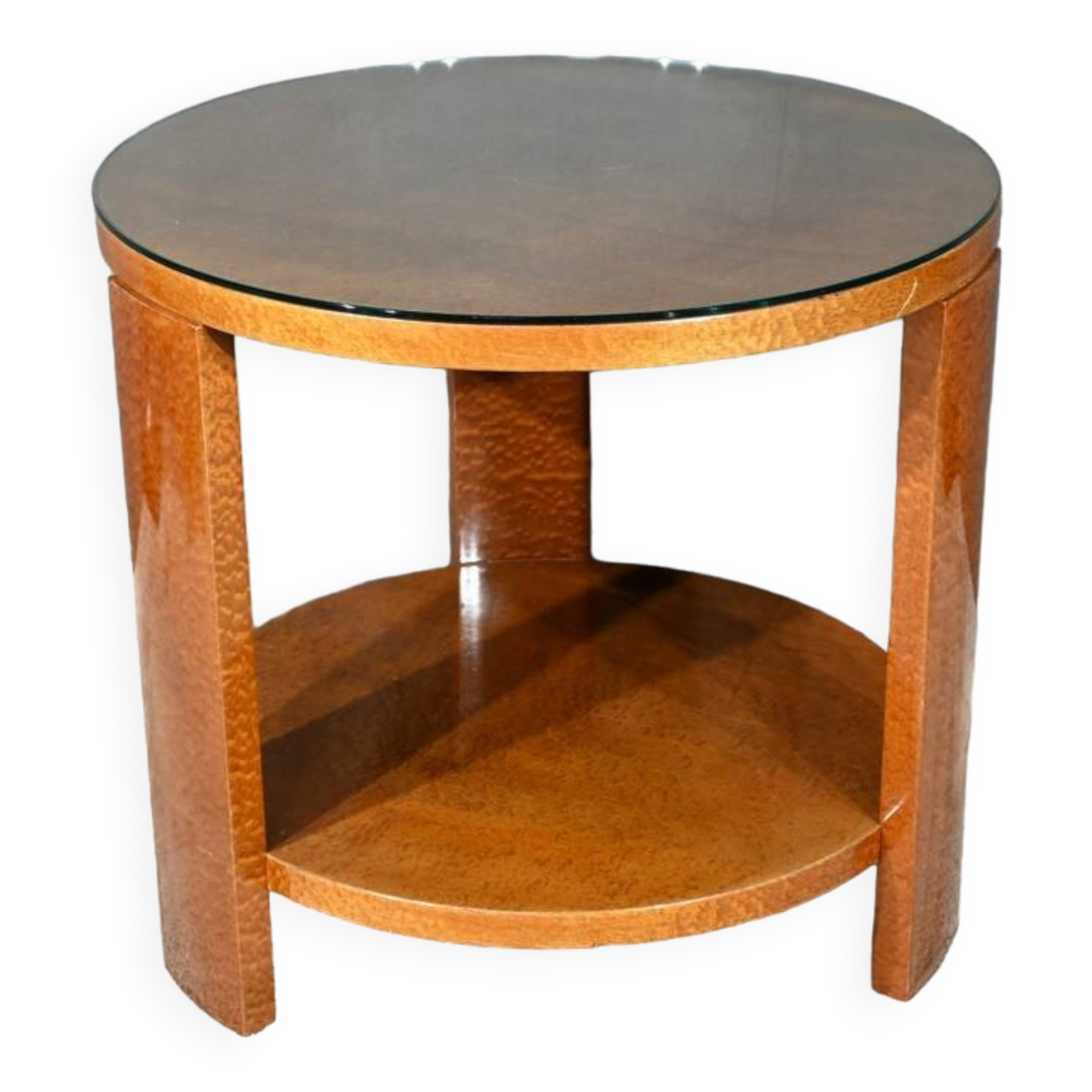 Table Guéridon en Loupe d’Amboine, Art Déco – 1930