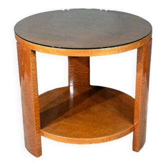 Art Deco Amboyna Burl Gueridon Table – 1930