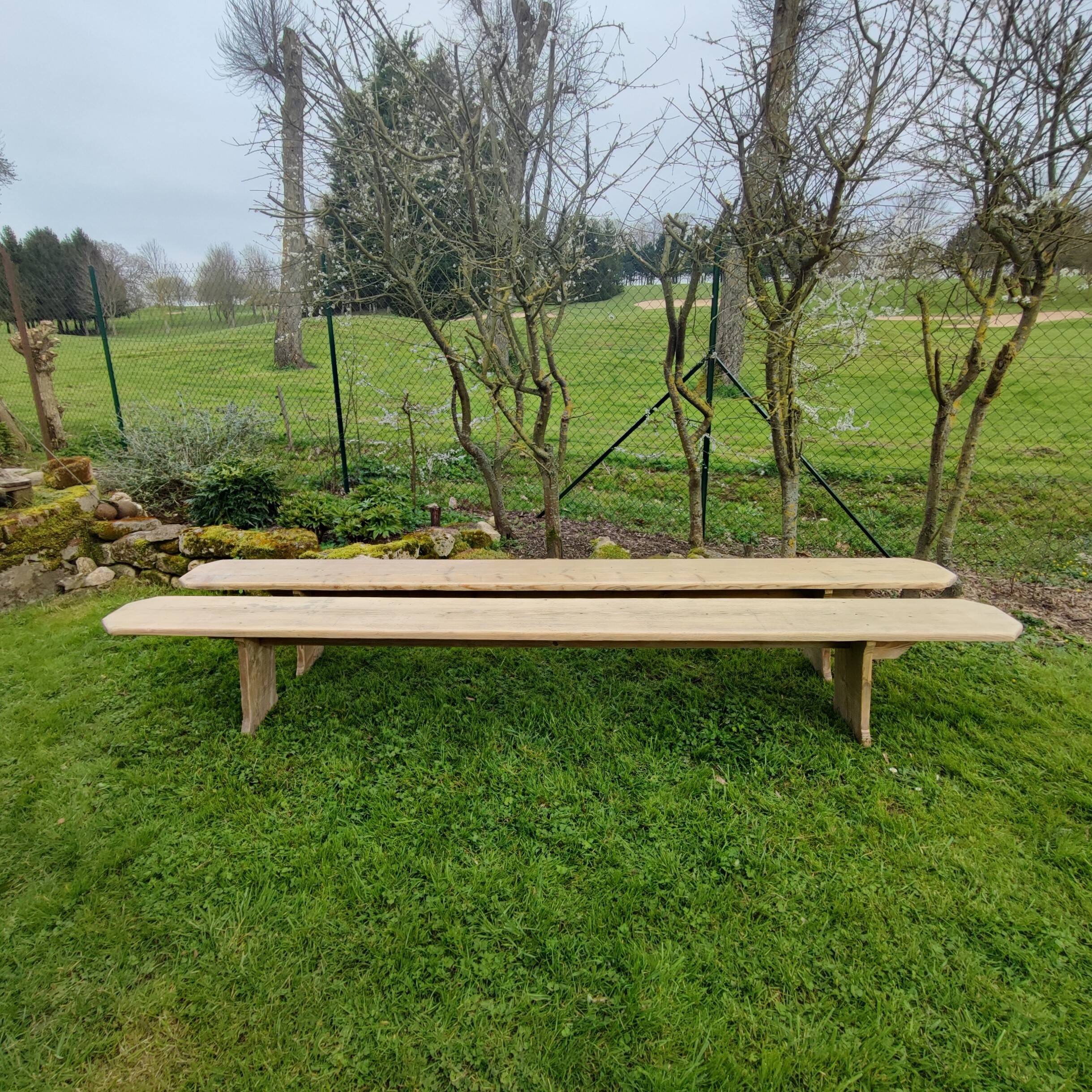 Pair of vintage benches 3m