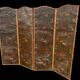 Grand Paravent à Quatre Feuilles En Cuir De Cordoue D’époque Fin XVIIIème H 188 Cm