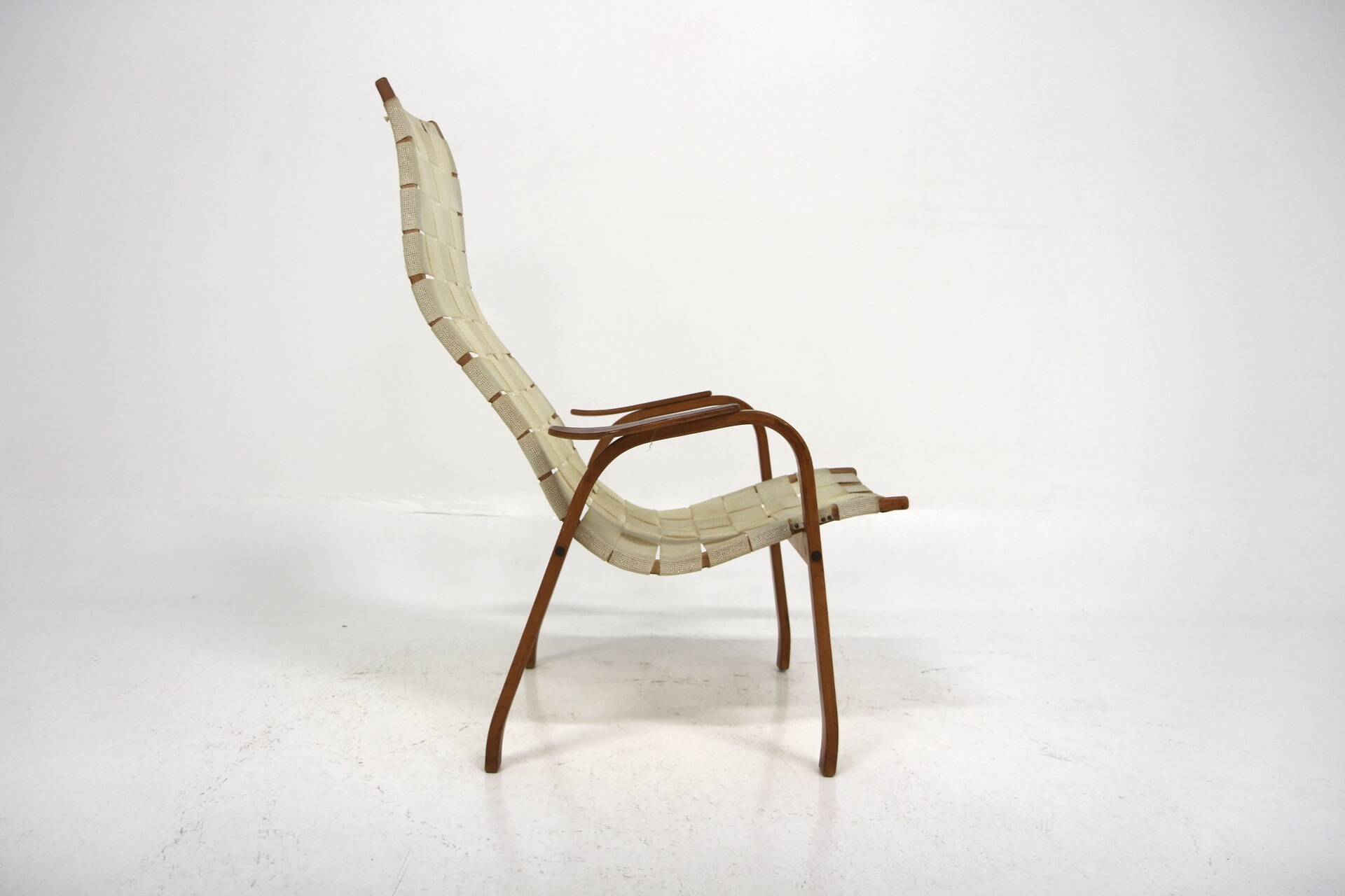 Fauteuil scandinave "Kurva", Yngve Ekström,  ESE-möbler, Suède, 1960