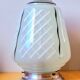 Green geometric Art Deco screen-printed opaline lamp