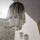 Chandelier and wall lights in Murano glass by Venini 1970s