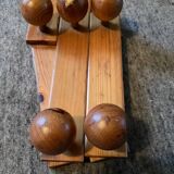 Scandinavian coat rack in solid pine