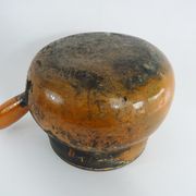 Old toupine, glazed terracotta pottery, haute Pyrenees