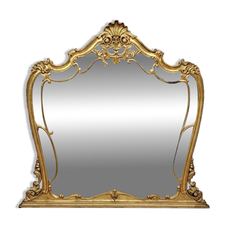 Grand miroir doré Vénitien de style Louis XV