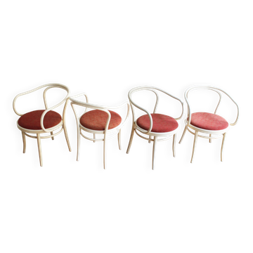 Set of 4 Vintage TON Bentwood Armchairs by Antonín Šuman, 1988