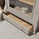 Glass display cabinet with drawer