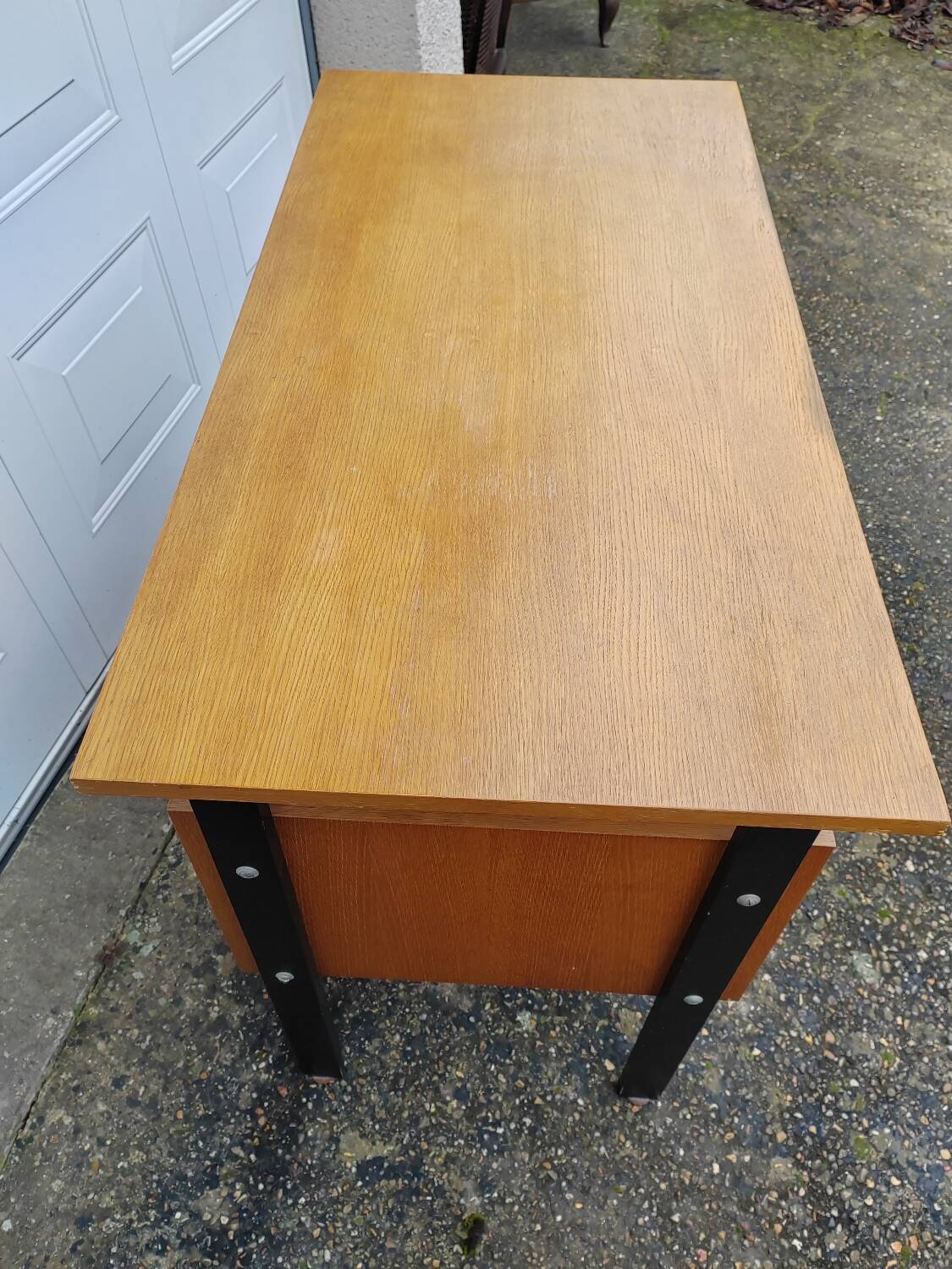 Vintage blond wood desk