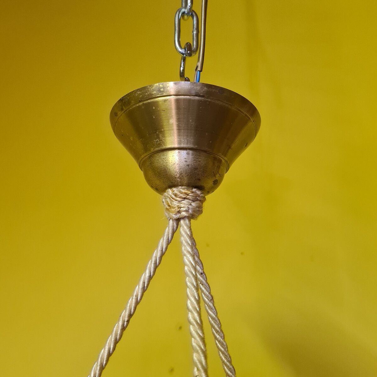 French pate verre hanging light from the 1910s 1920s