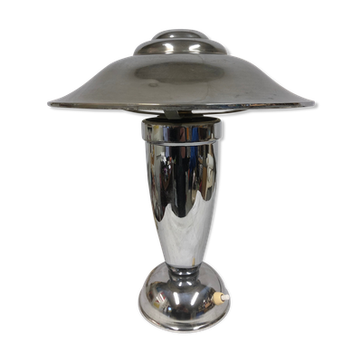Lampe champignon art déco chromée