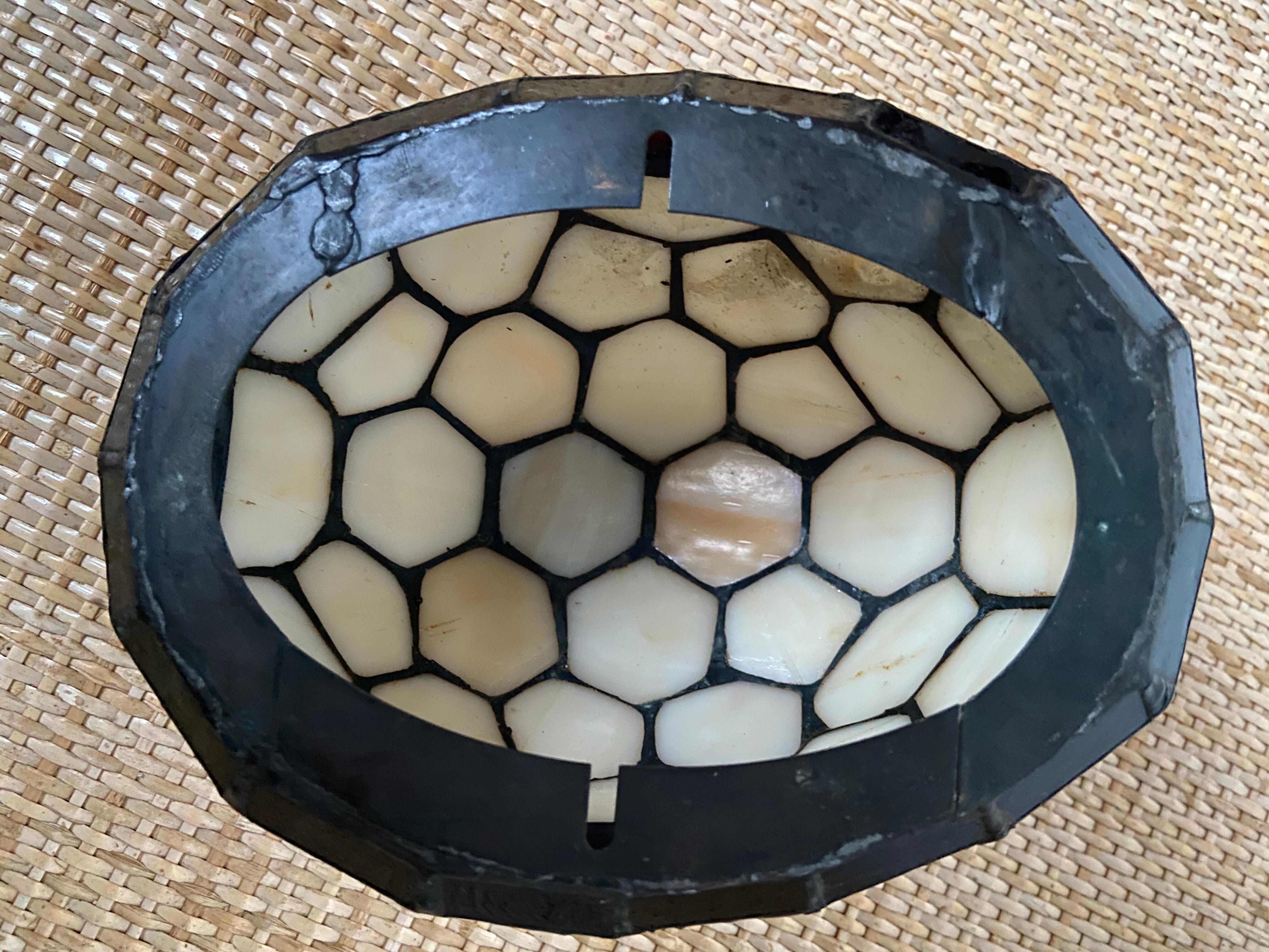 Tiffany-Style Turtle Lamp-1980s