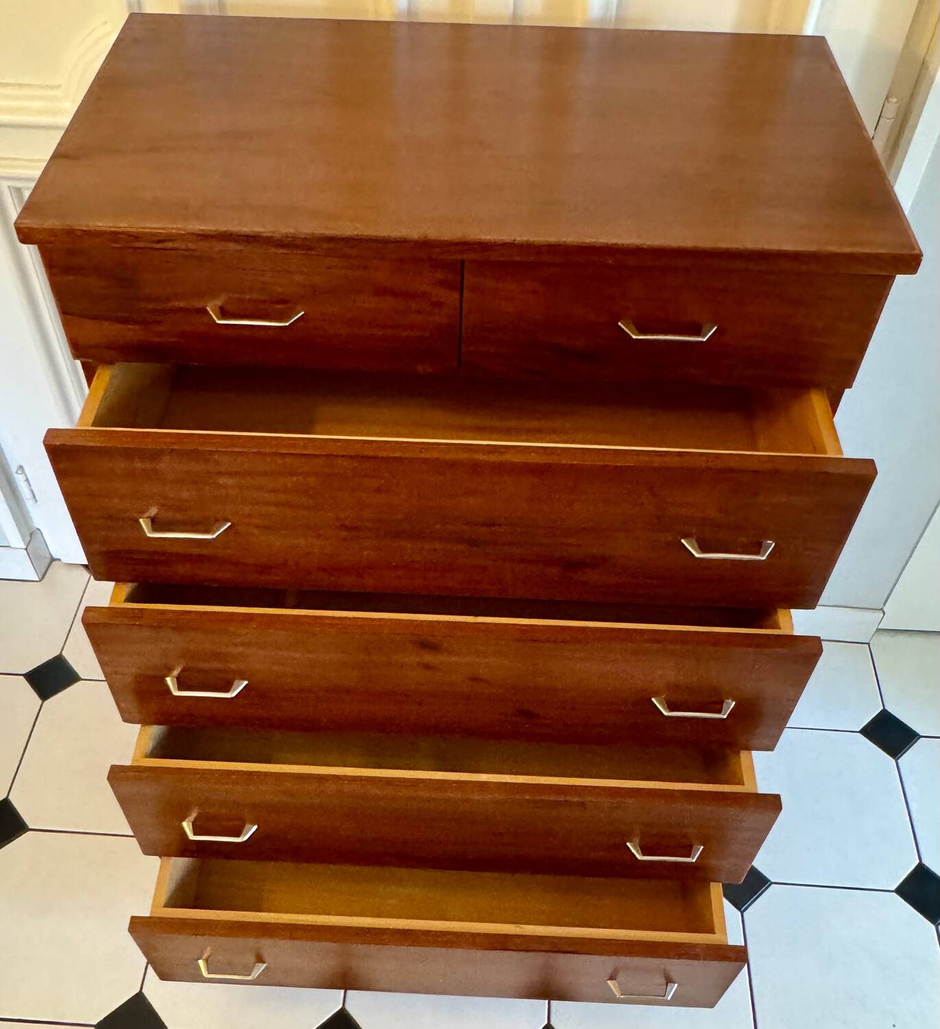 Vintage chiffonier with compass feet