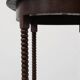 Art Deco round wooden side table with spindle legs, France circa 1900