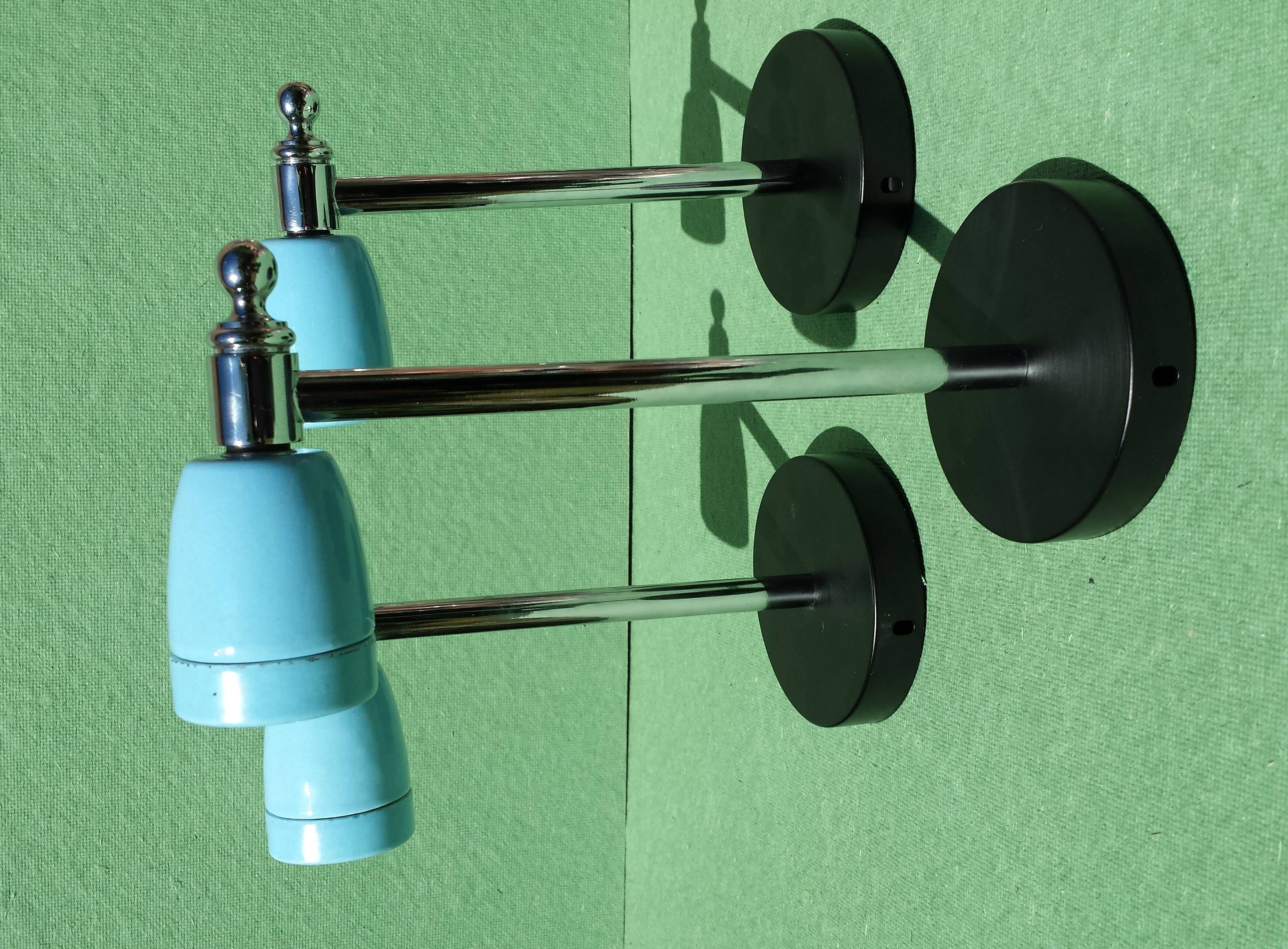 3 Chrome Porcelain Wall Lights Lighting Fixtures