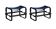 Paire de repose-pieds Wanderlust bleus avec acier noir