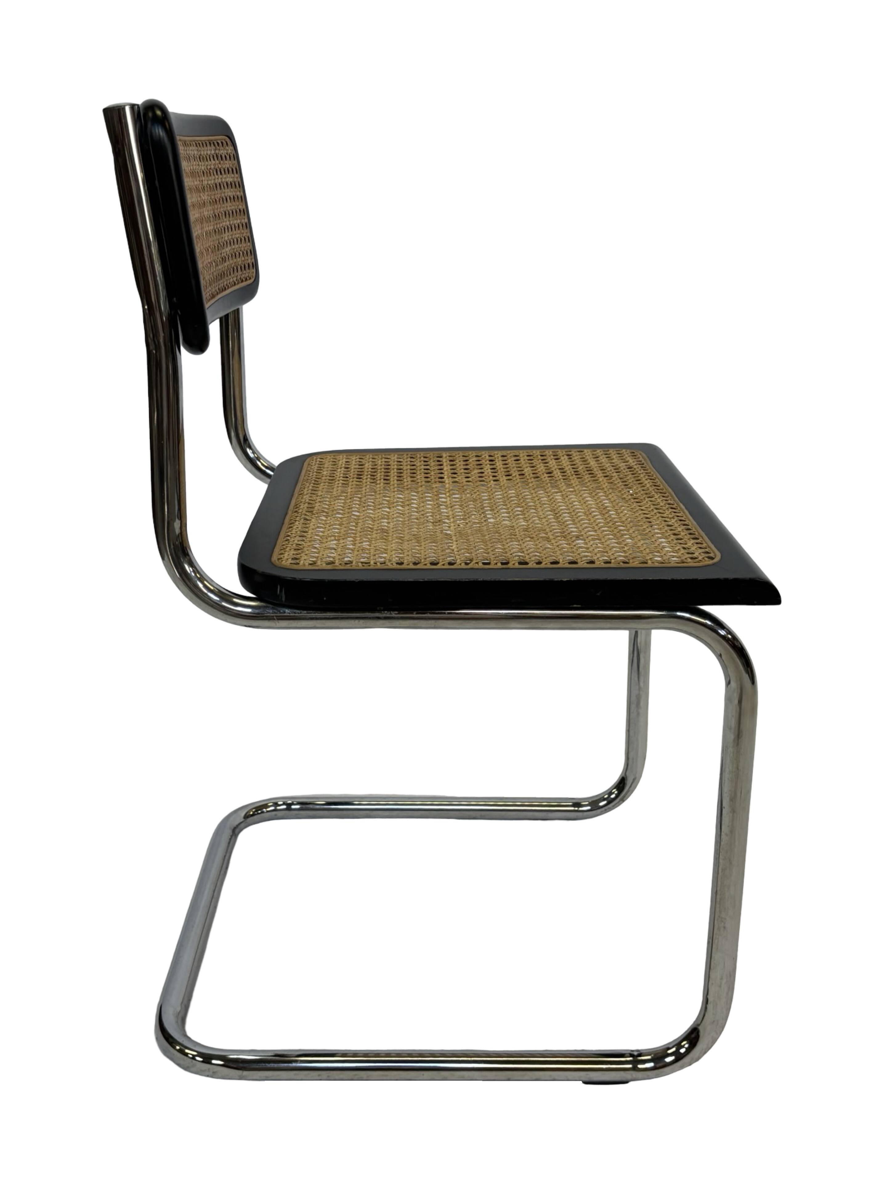 Vintage Cesca chair style b32 model in chrome and black