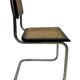 Chaise vintage Cesca style modèle B32 en chrome et noir