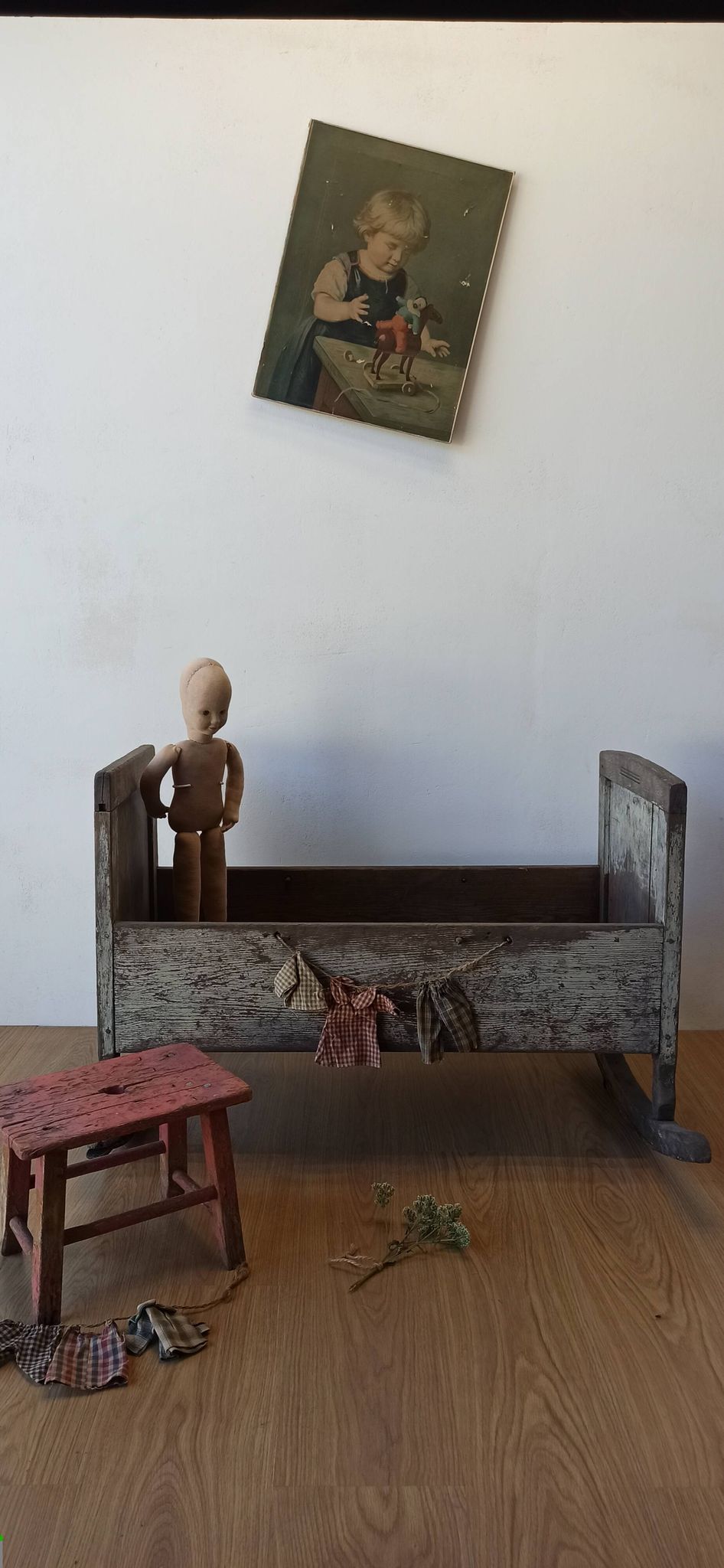 Old, antique cradle.