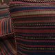 Striped Kilim Cushion Cover Handwoven Wool Scatter Pillow- 35x35cm