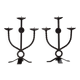Pair of Brutalist Candlesticks, 1950s