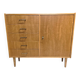 Blonde wood enfilade 1970 vintage