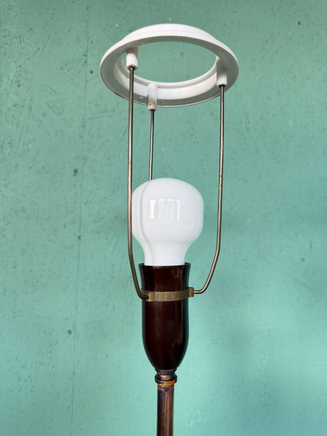 A unique, one-of-a-kind artist-made ceramic floor lamp