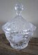 Cut glass vintage leaf design sweet jar