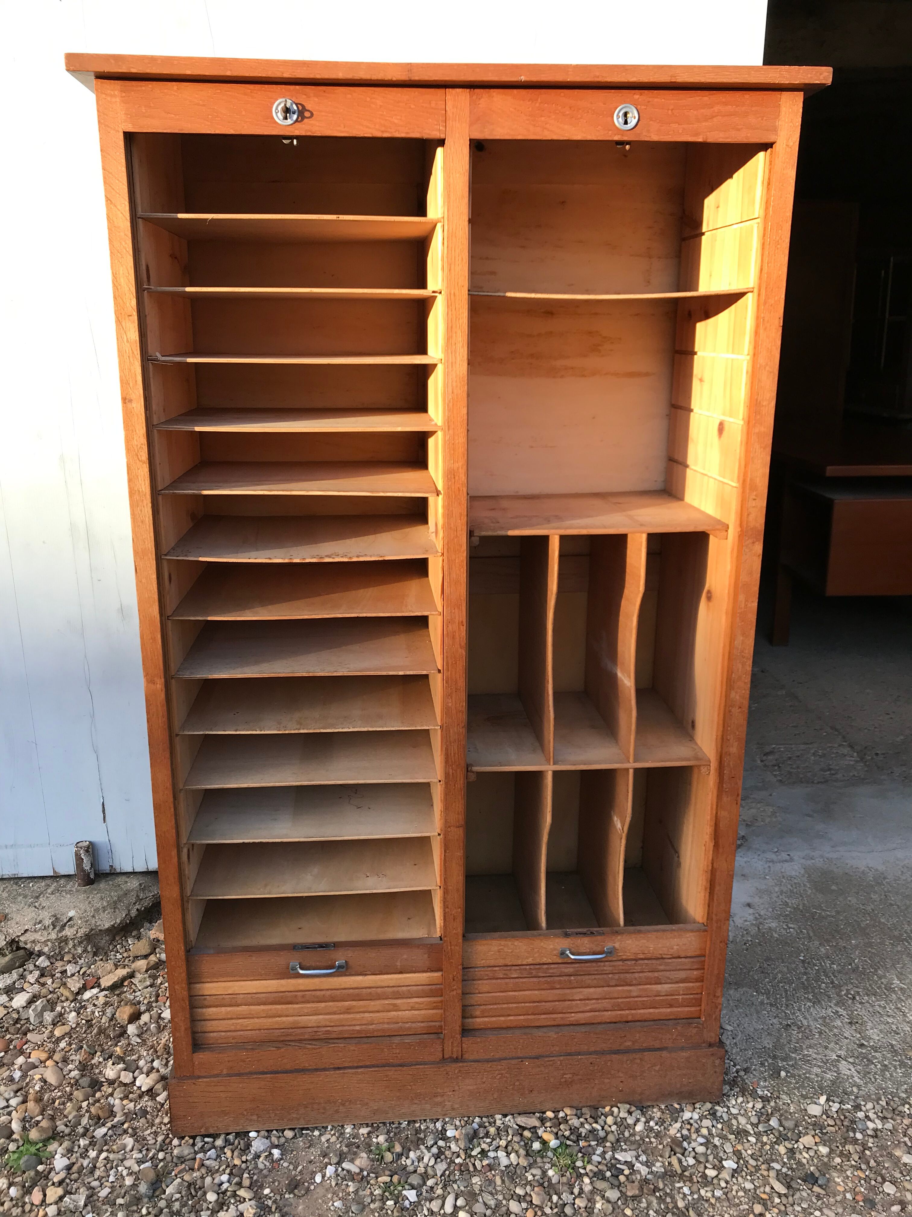 Wooden filing cabinet