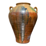 Ancient terracotta pottery jar from the 1920s.