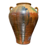 Ancient terracotta pottery jar from the 1920s.
