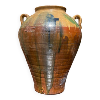 Jarre poterie en terre cuite ancienne années 1920