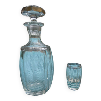 Crystal decanter and glass