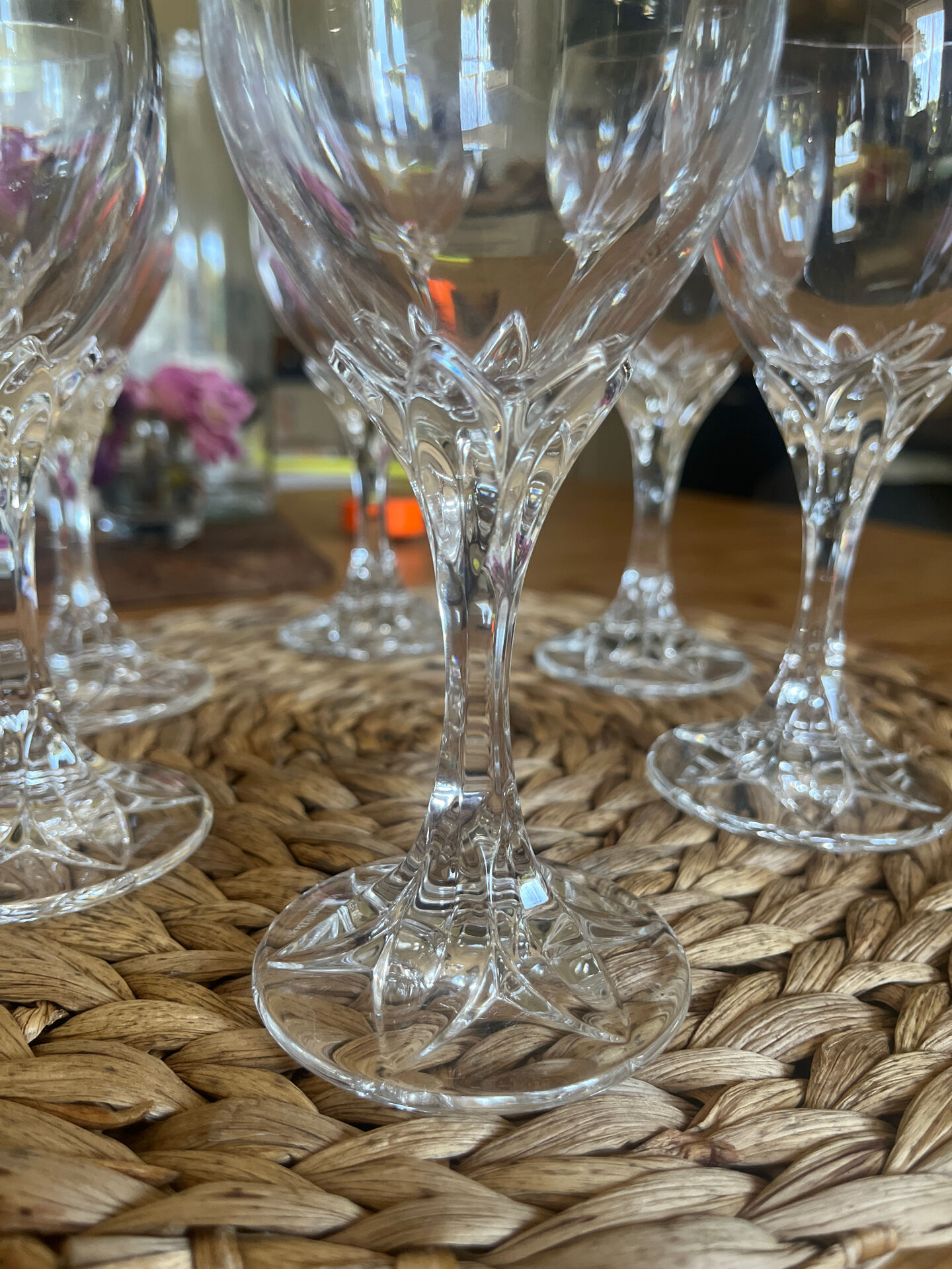 6 Burgundy glasses Villeroy & Boch