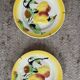 Trio assiettes barbotines poire