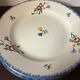 Set of 3 "didier" plates with floral decoration sarreguemines earthenware