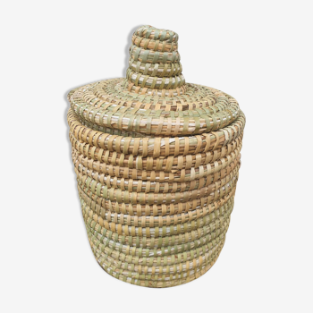 Small natural wicker basket