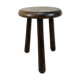 Tabouret tripode pieds massue, bois