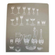 Saint-louis series of 6 chantilly champagne glasses in cut crystal signed by saint louis
