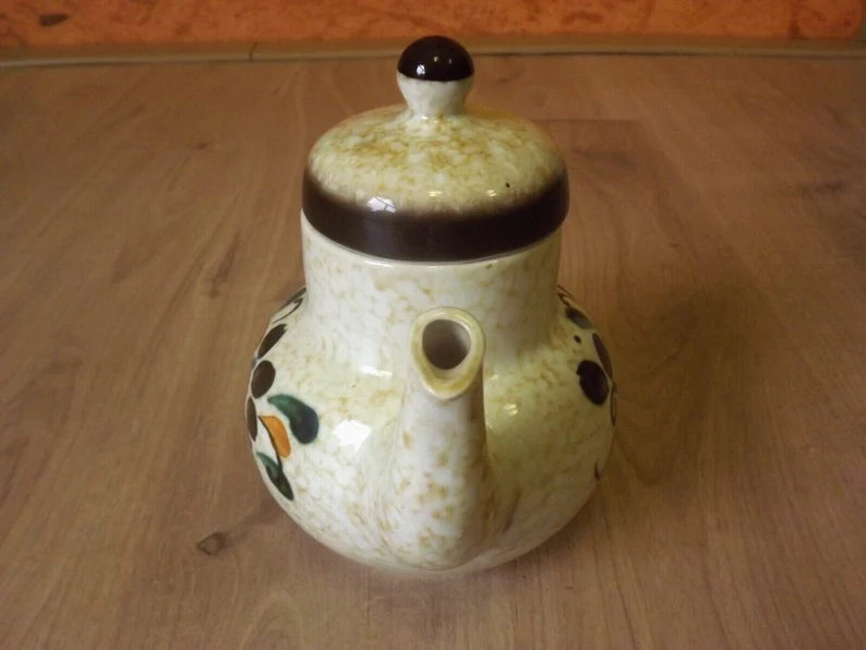 Vintage Boch La Louvière Corfou Collection 3-Piece Coffee Pot Bowl Jug Set